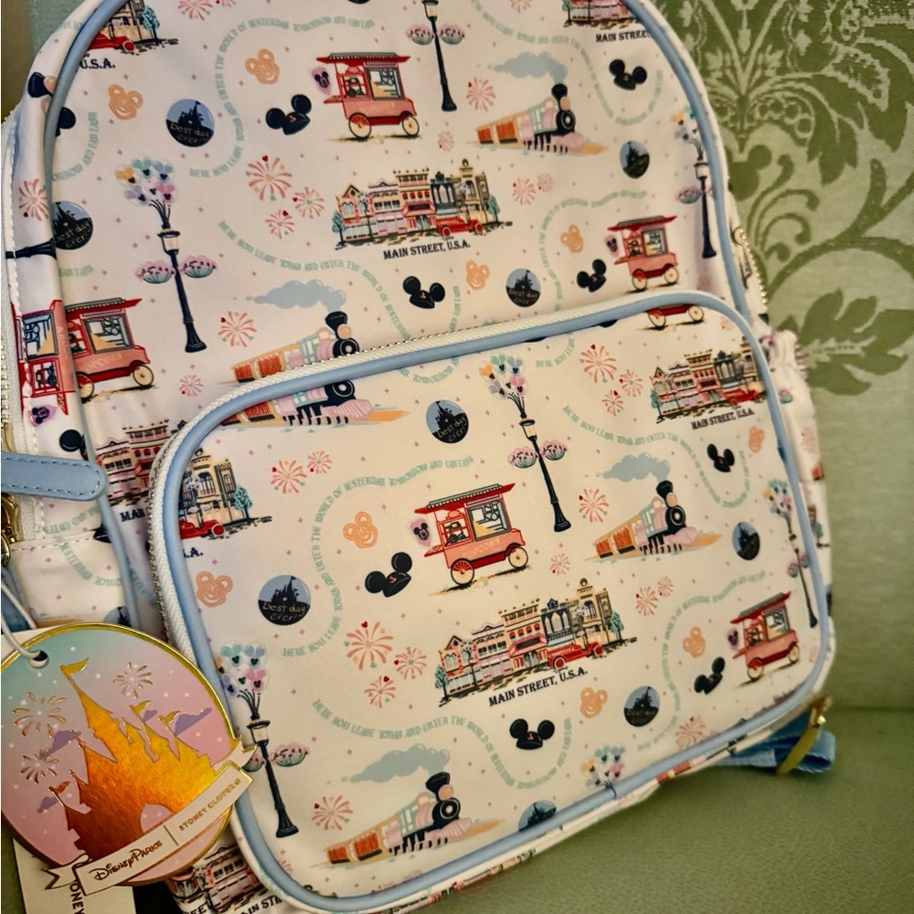 Disney Parks Stoney Clover Backpack with Main Street Print